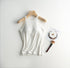 Slim Halter Neck Off-Shoulder Camisole Tops for Women - Stylish Solid Tank Tees with Chest Pad for Comfortable Summer Wear